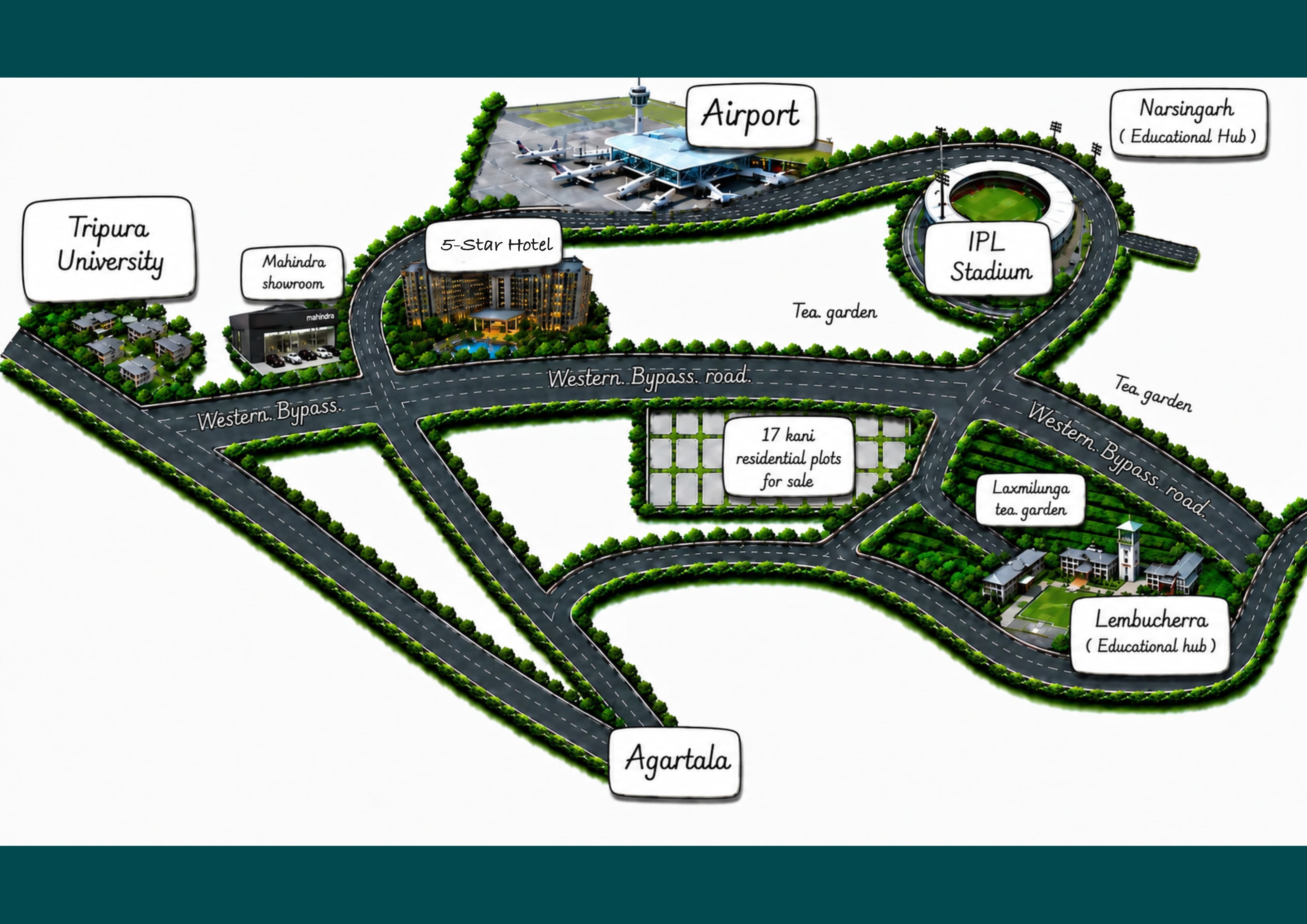 17 Kani Residential Township Location Map — Agartala, Tripura