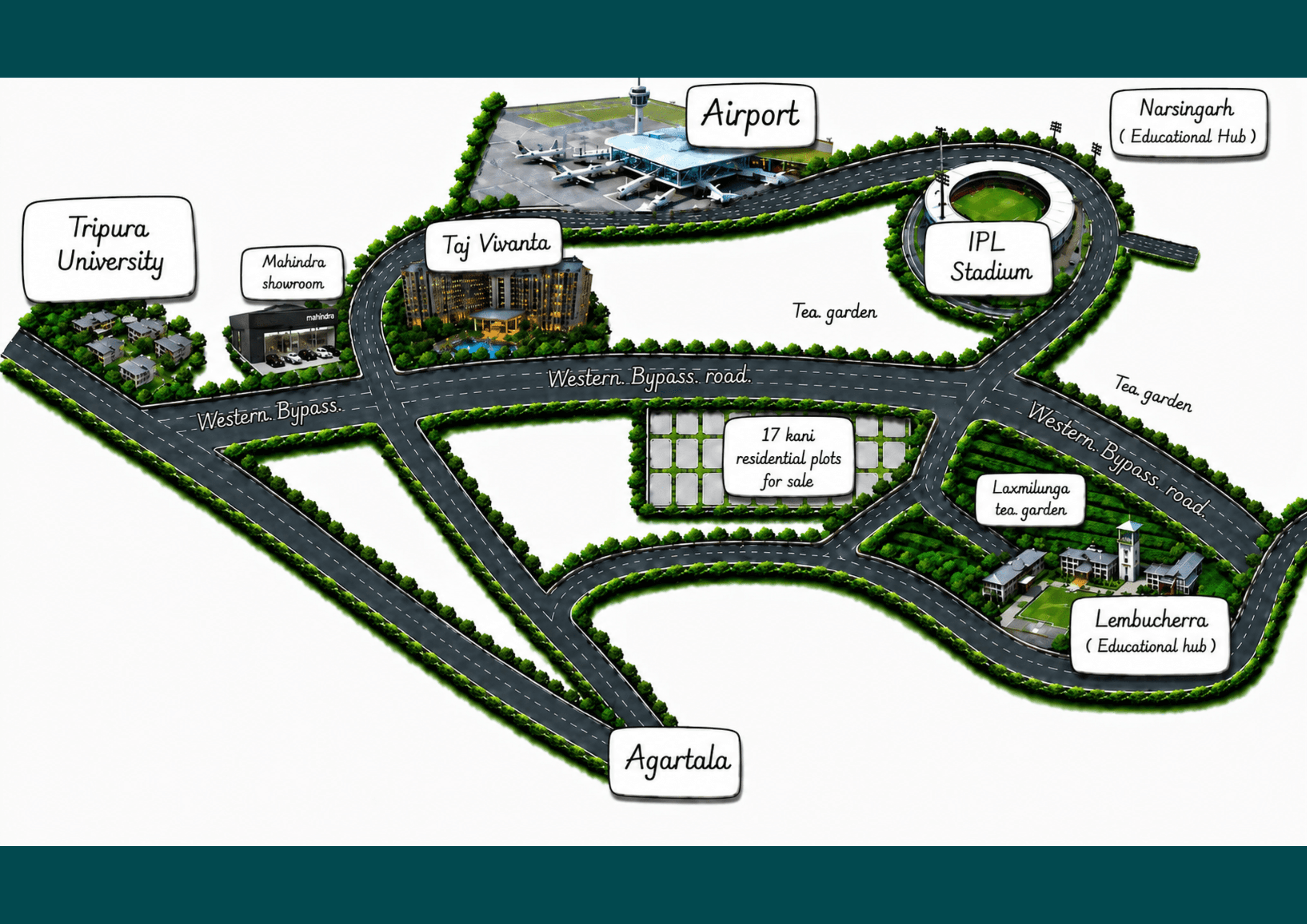 17 Kani Residential Township Location Map — Agartala, Tripura