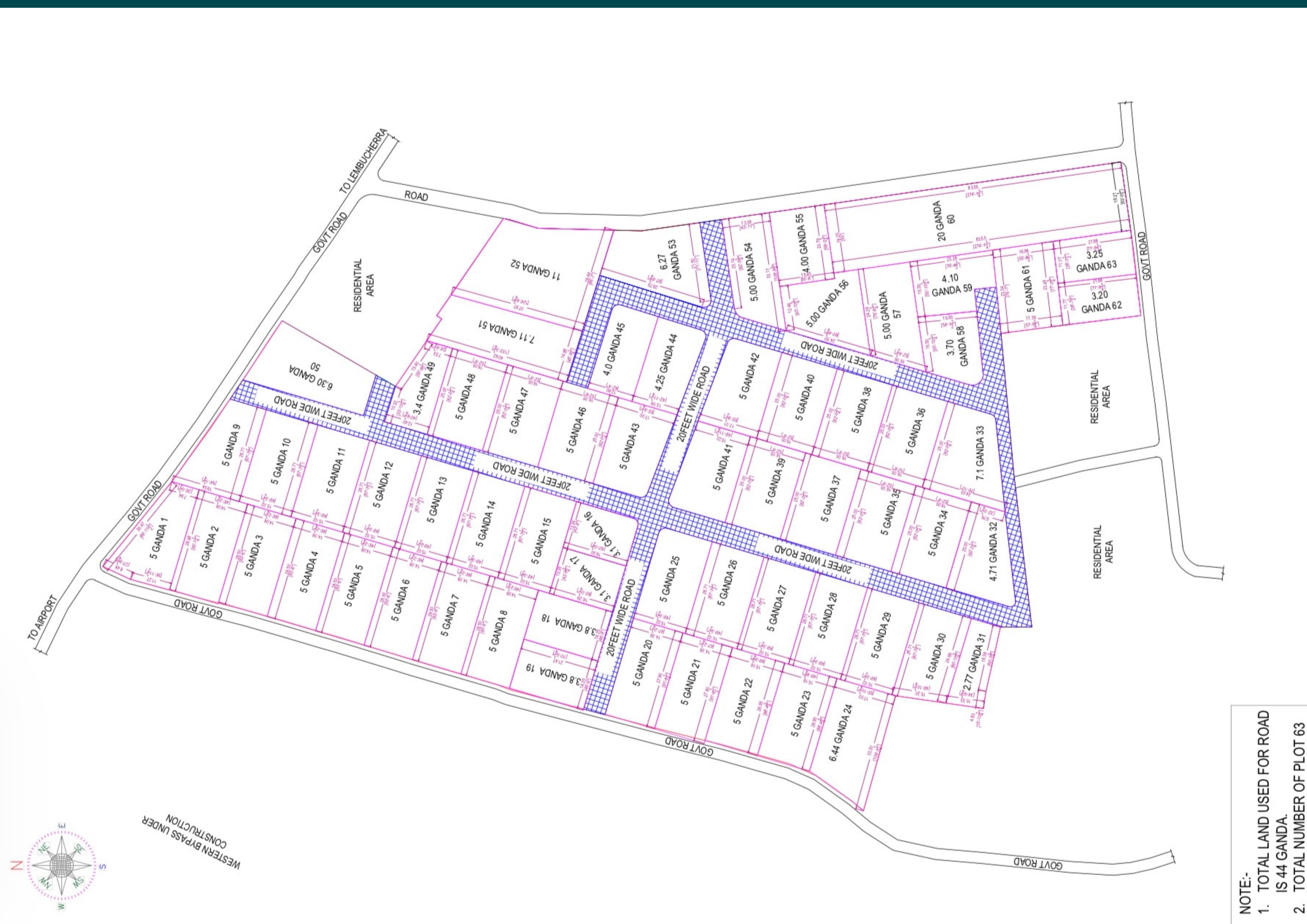 17 Kani Residential Township — Official Site Layout Plan with 63 Plots